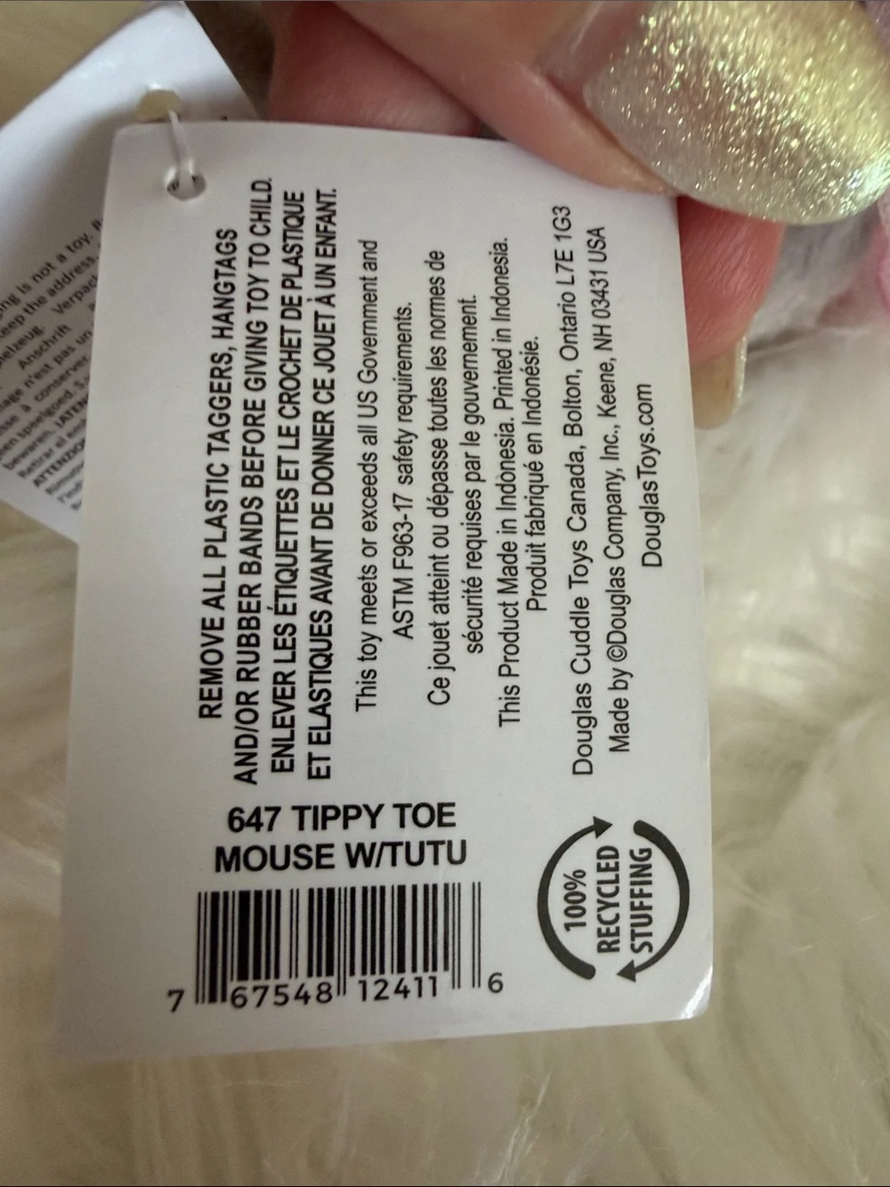 Douglas Cuddle Toy Tippy Toes Ballerina Mouse 🐭 🩰  NWT